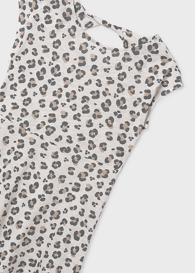 Girls' printed knit dress