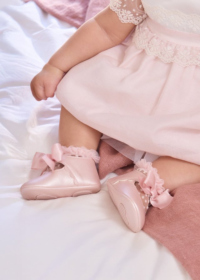 Newborn ceremony bow Mary Janes