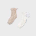 Set of 2 girls' socks