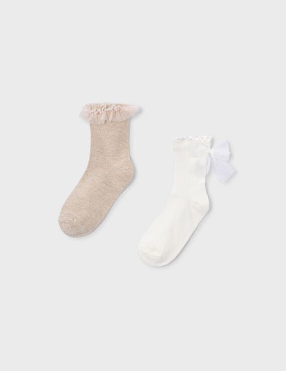 Set of 2 girls' socks