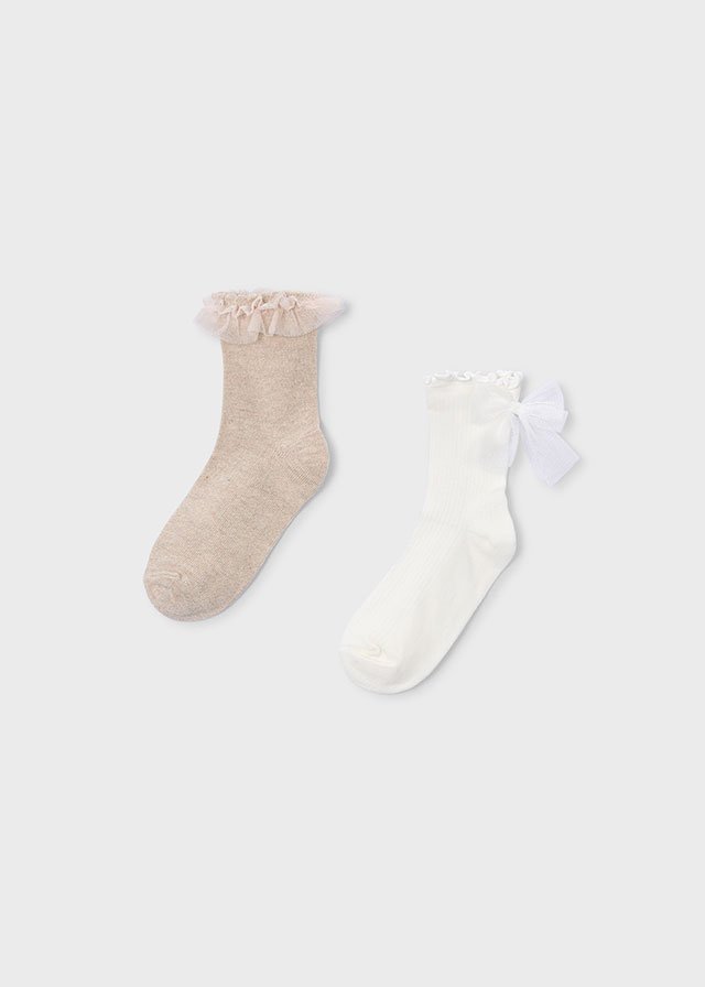 Set of 2 girls' socks