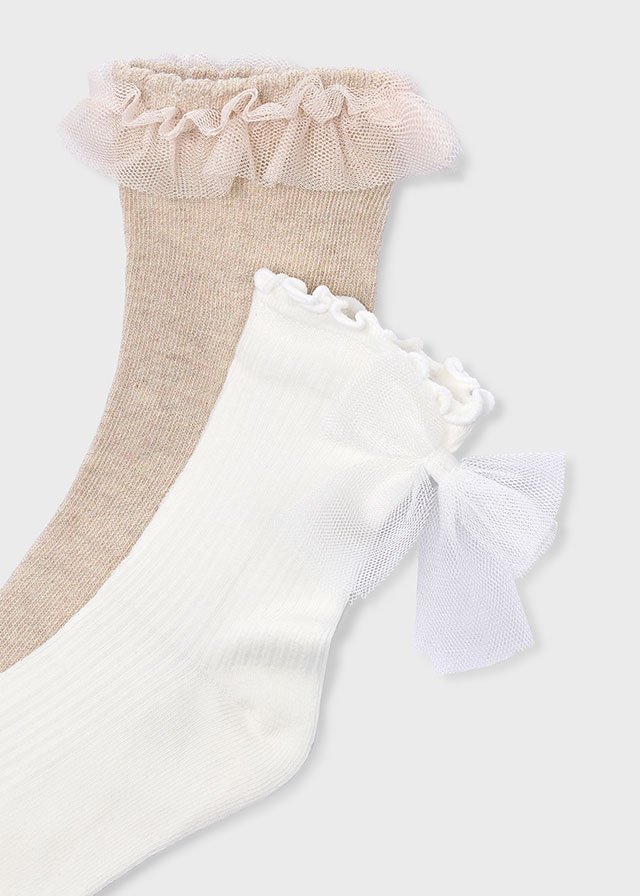 Set of 2 girls' socks
