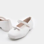 Girl's bow ballerina shoes