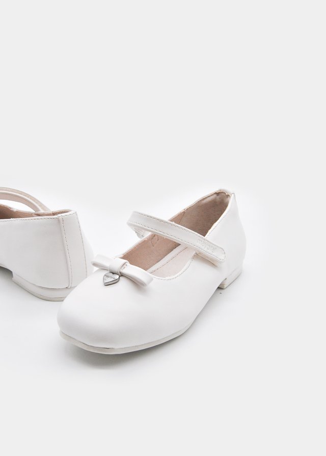 Girl's bow ballerina shoes