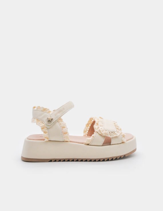 Girl's ruffled platform sandals