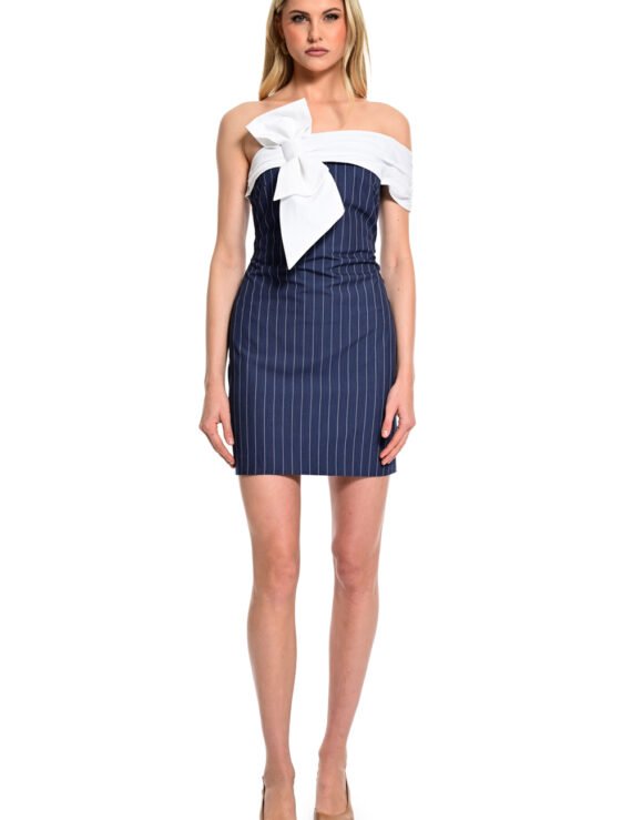 Pinstripe Bow Dress