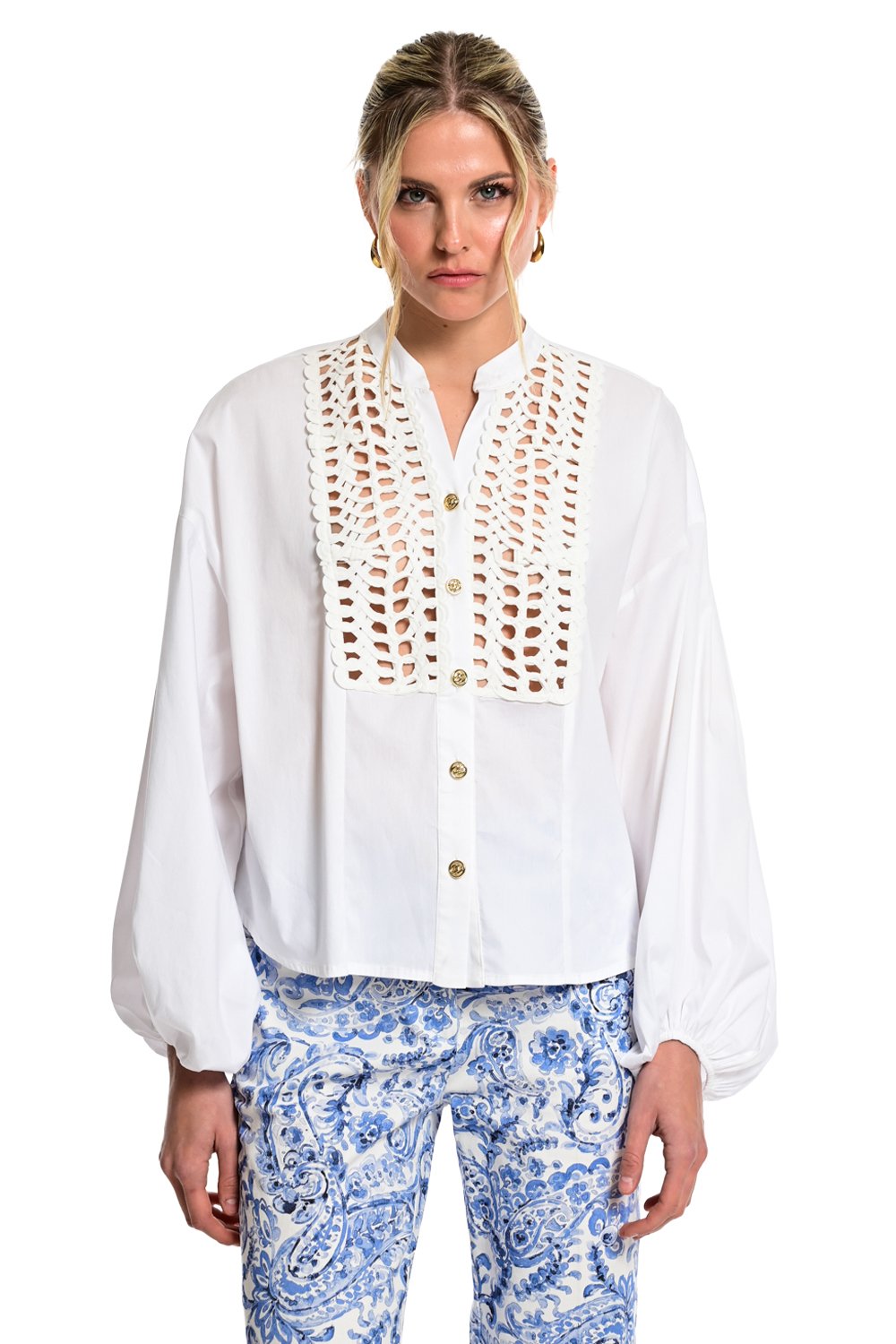 White Motif Shirt