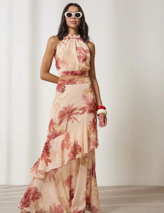 Flower skirt set
