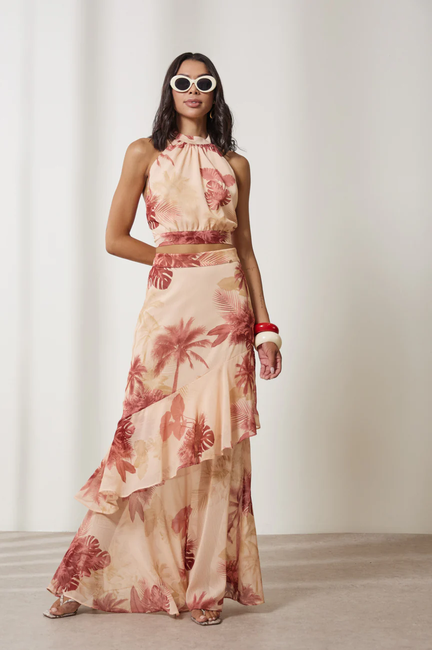 Flower skirt set