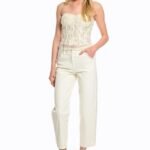 Jeans with perls decoration