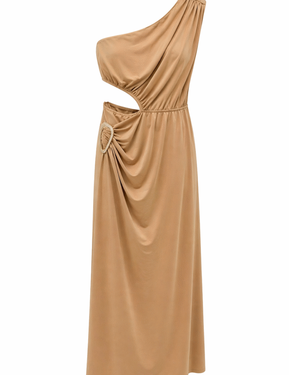 One shoulder evening dress