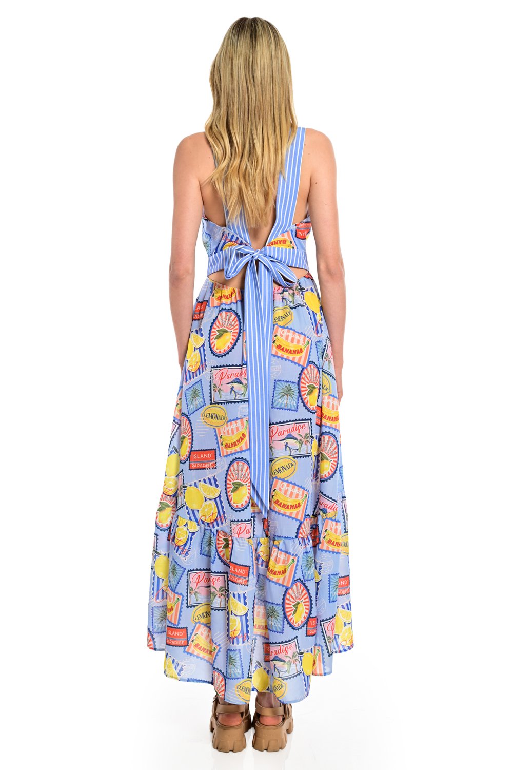 Stripes print dress