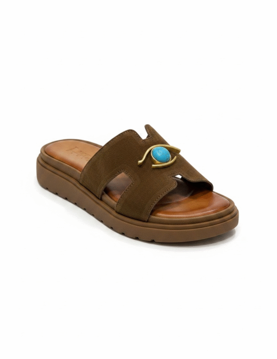 Leather slippers