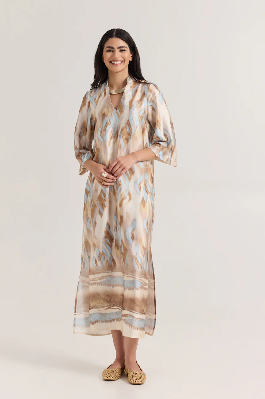 Kaftan dress silk