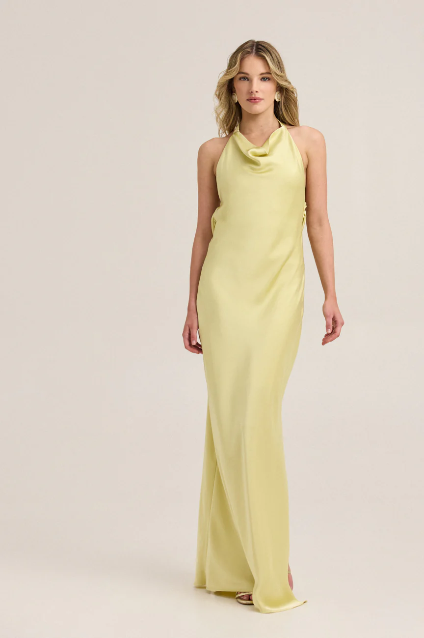 Silk dress with scarf