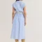 Button front dress silk