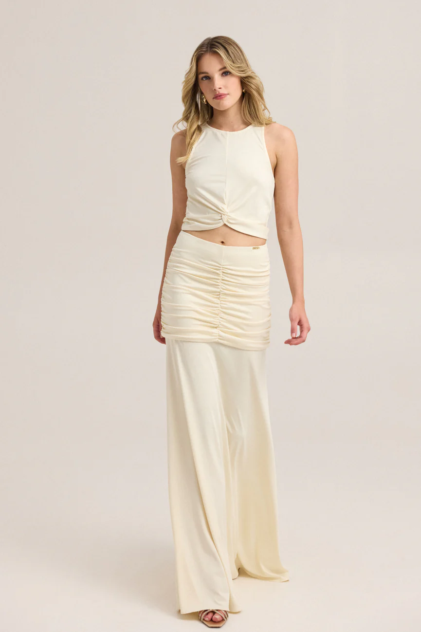 Skirt set with crop