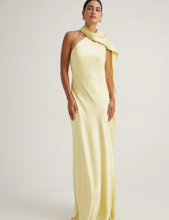 Silk dress with scarf