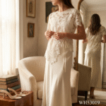 Lace silk dress