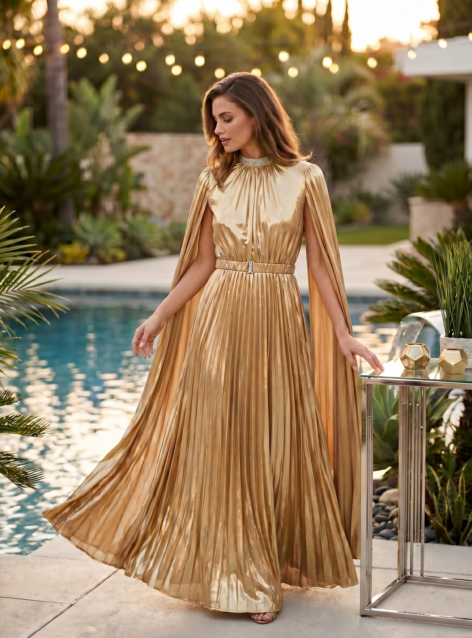 Gold event dress