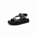 Leather black sandals