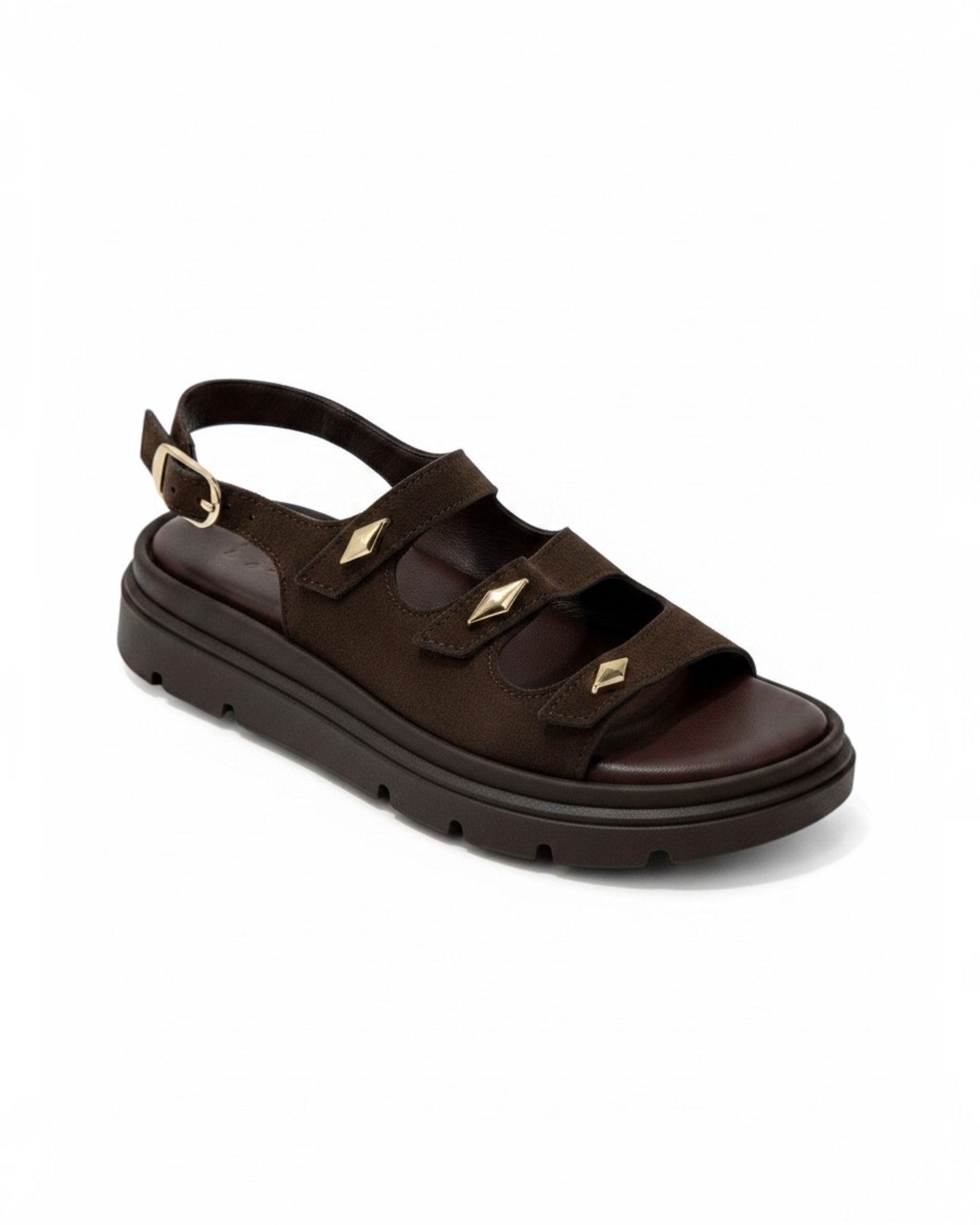 Leather black sandals