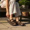 Leather black sandals
