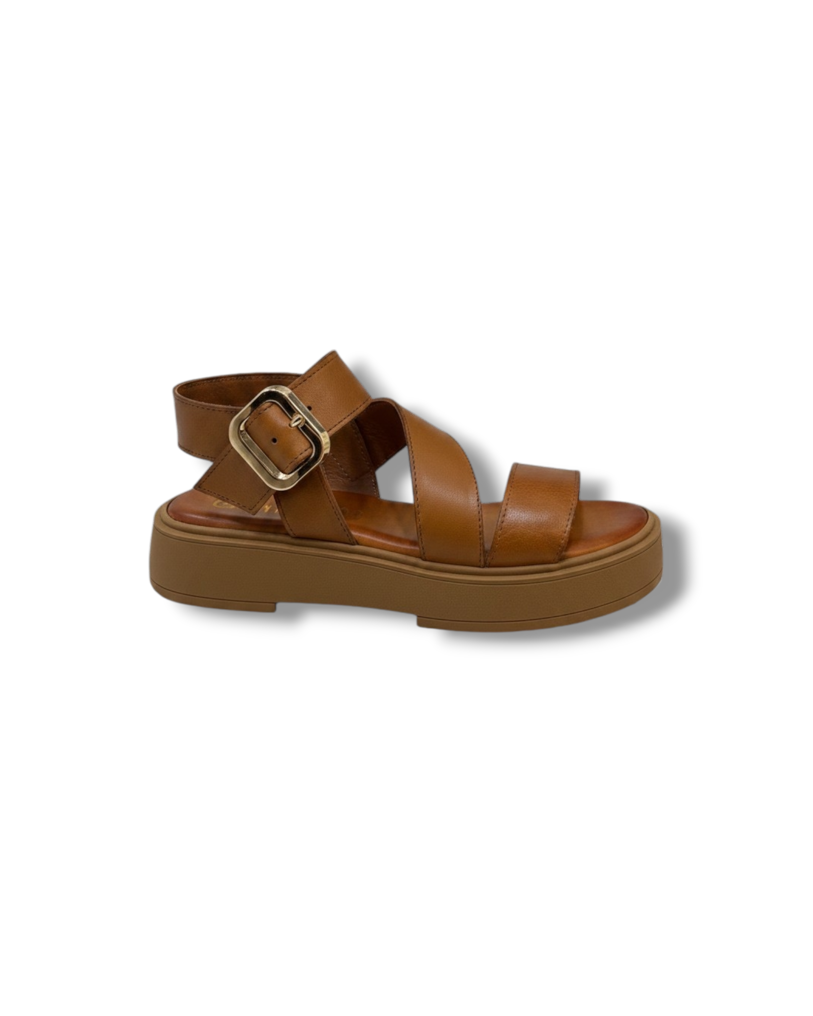 Leather camel sandals