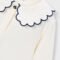 Basic girls' polo shirt with a Peter Pan collar