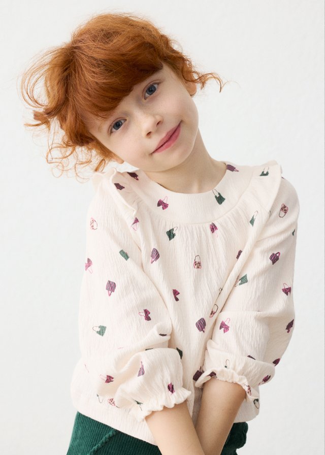 Girl print blouse