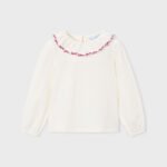 Girl ruffled neck blouse