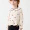 Girl Embroidered Blouse With Bows