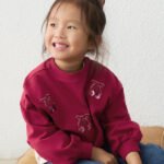 Embroidered girls' sweatshirt