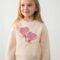Girls' appliqué sweatshirt