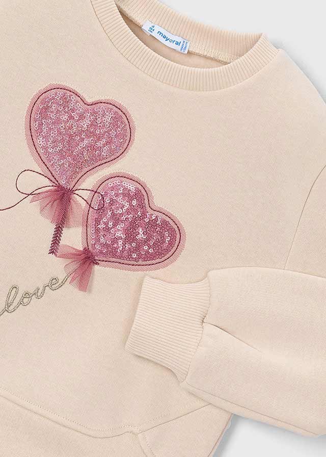 Girls' appliqué sweatshirt