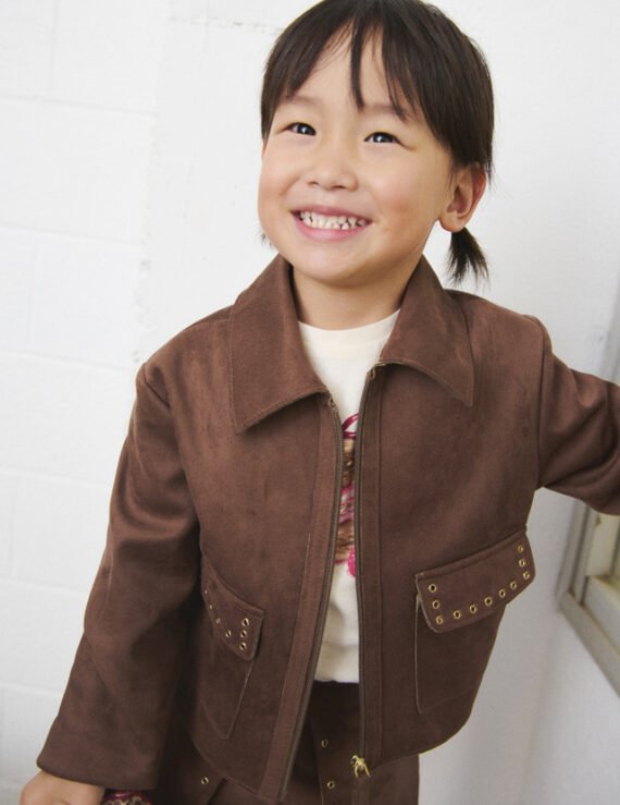 Girl suede effect jacket