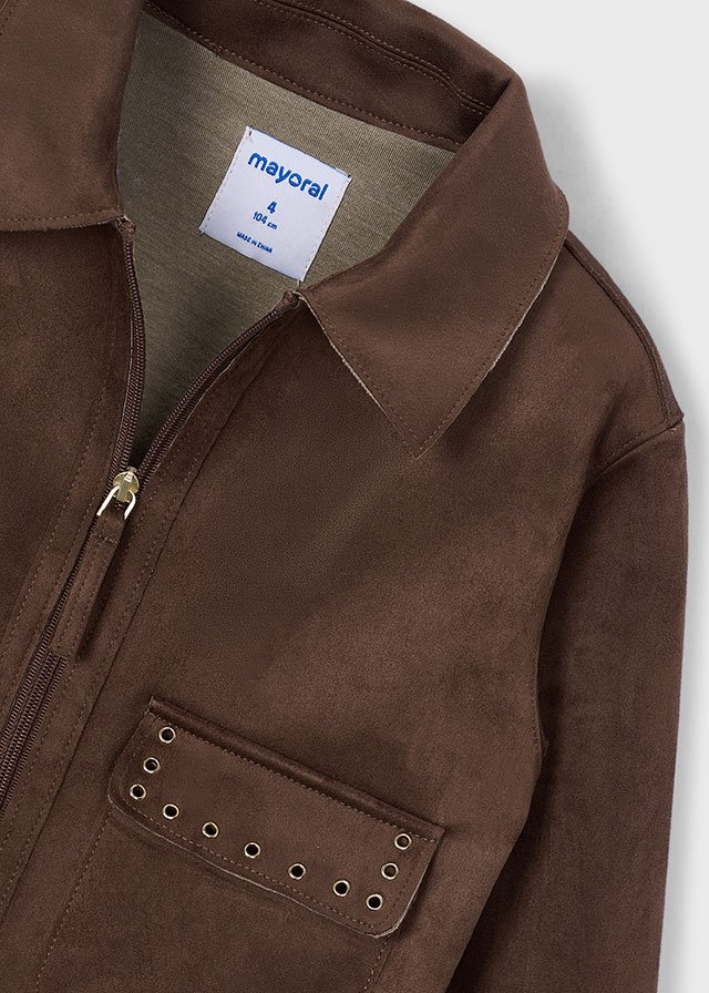 Girl suede effect jacket