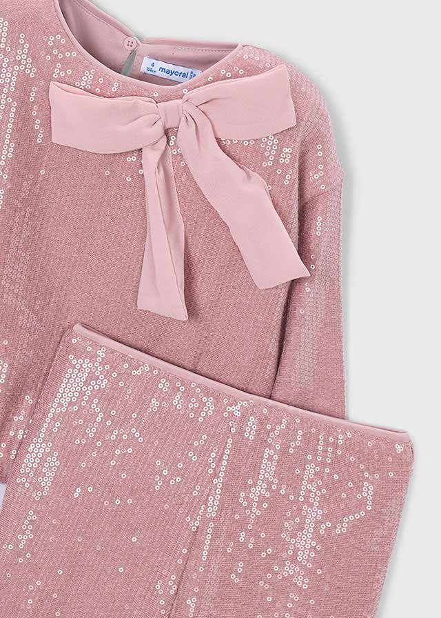Girl Sequin Blouse and Pants Set