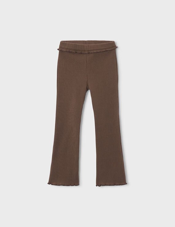 Flared ribbed leggings for girls