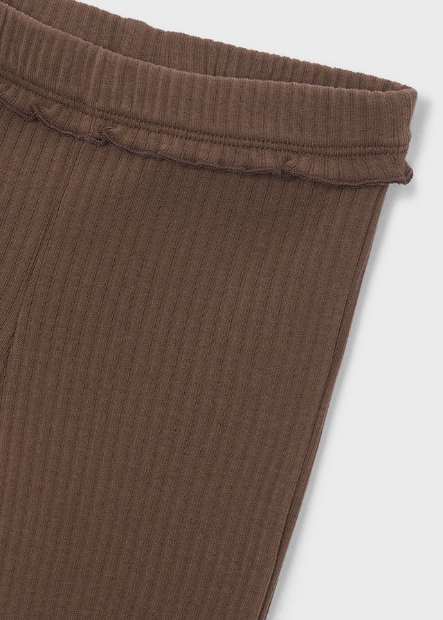Flared ribbed leggings for girls