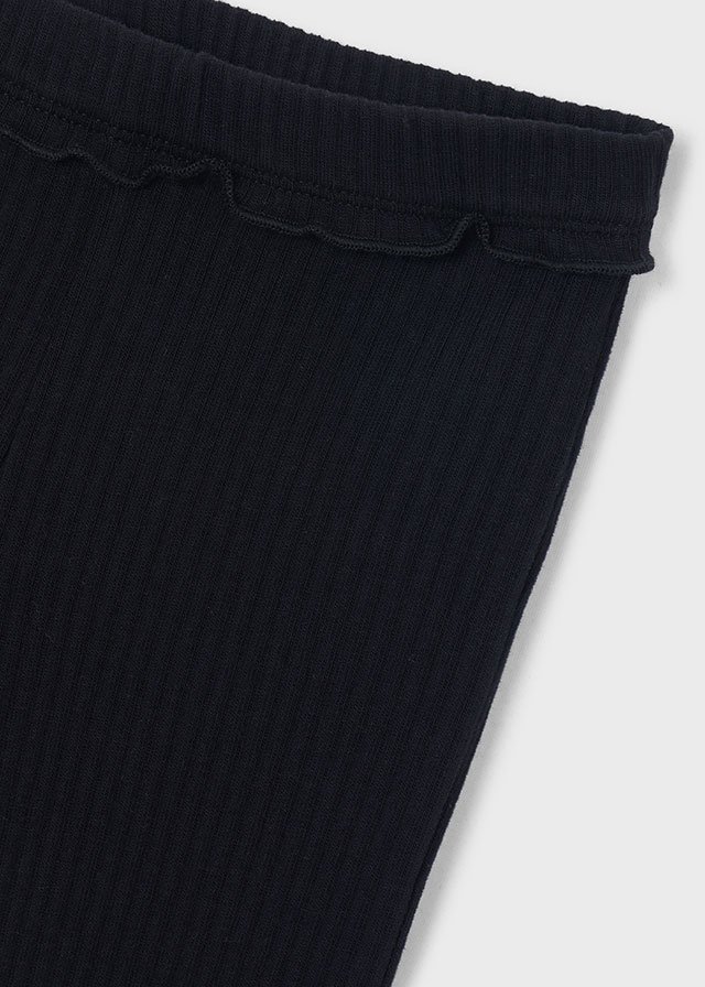 Flared ribbed leggings for girls