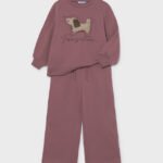 Girls' dog-themed tracksuit