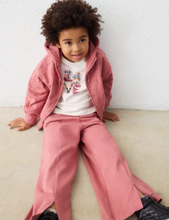 3-piece tracksuit with T-shirt for girls
