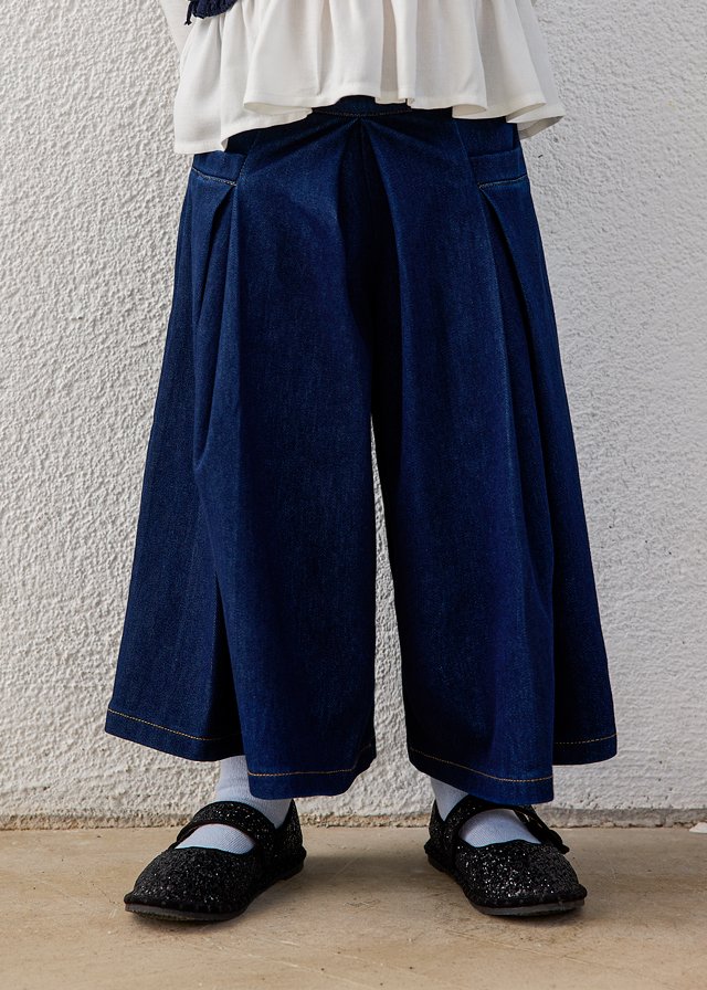 Girls' midi skirt-trousers