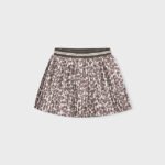 Girl print pleated skirt