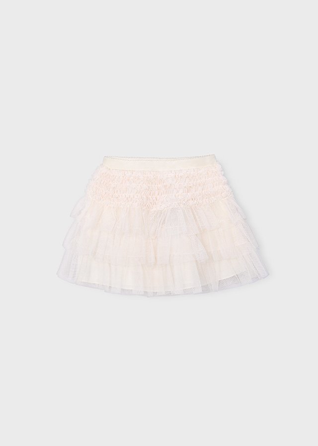 Girls' tulle ruffle skirt