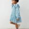 Printed pleated dress for girls