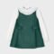 Girl Faux Leather Dress With Blouse
