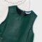 Girl Faux Leather Dress With Blouse