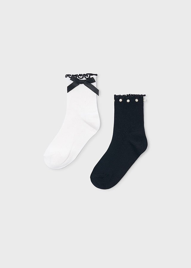 Girl 2-Pack Bow Socks